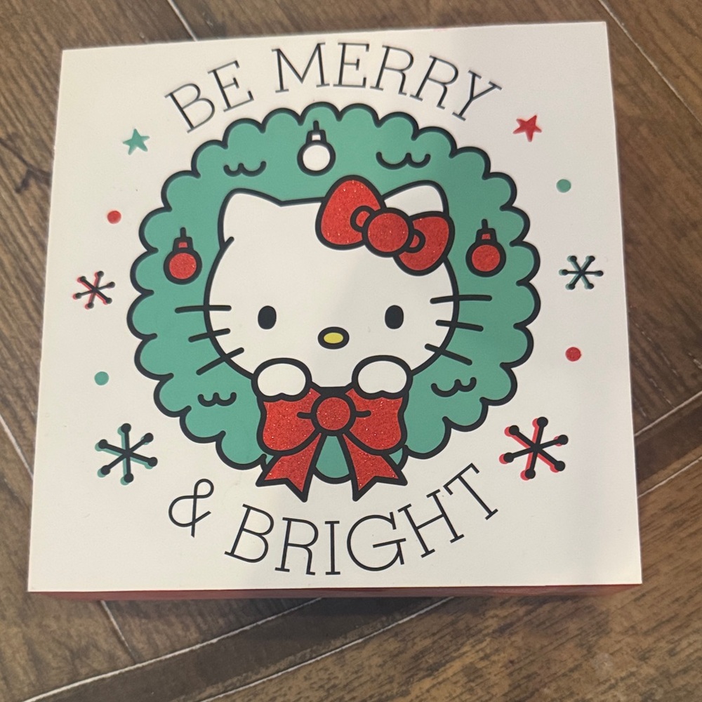 Hello Kitty Be Merry and Bright sign art